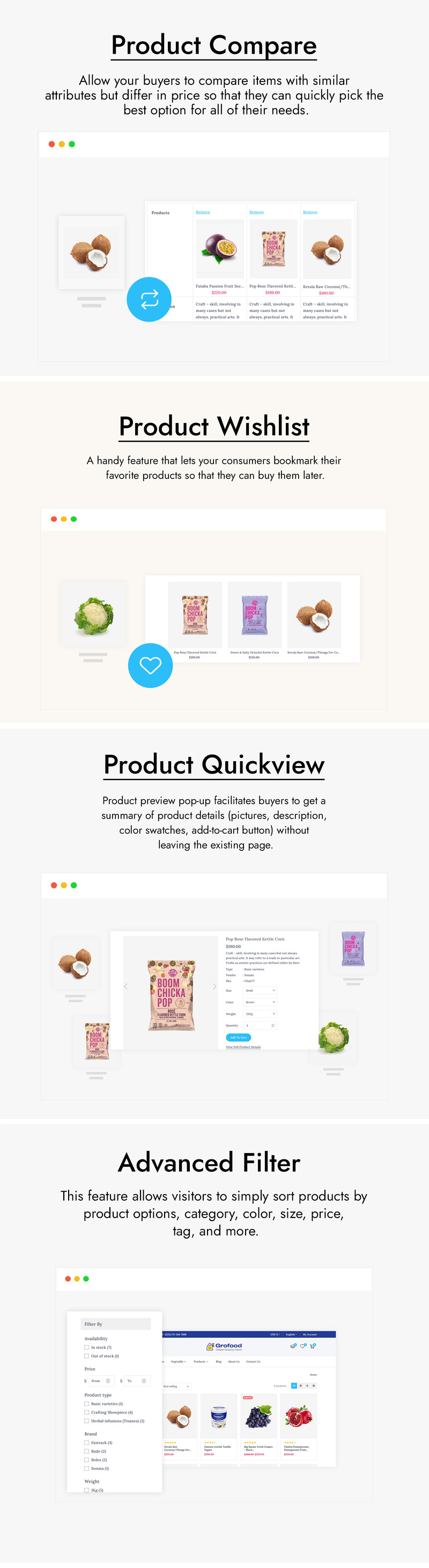 GroFood - 有机和杂货店 Shopify 主题 #304565