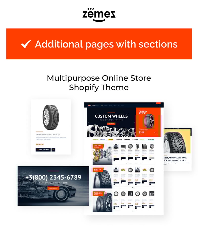 Wheels & Tires 响应式 Shopify 主题 #64055