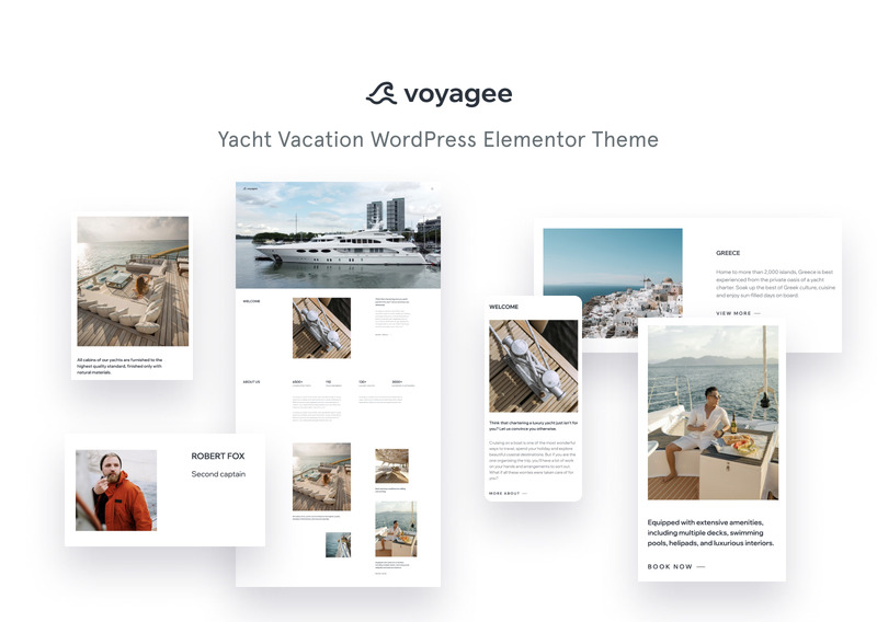 Voyagee - 游艇度假 WordPress Elementor 主题