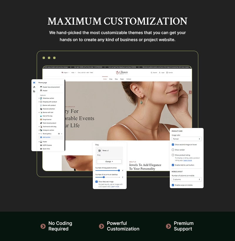 Glisten - 现代珠宝店 Shopify 2.0 响应式主题 #344053