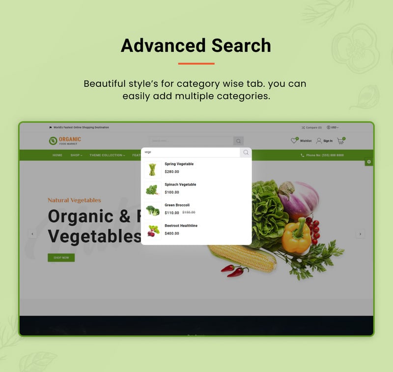 Organic Mega Food and Fresh Grocery Shopify 2.0 响应式模板