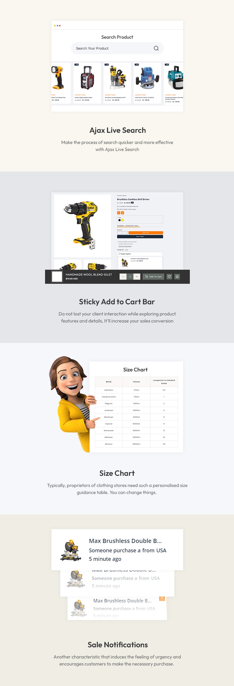 Hexmart - 建筑工具和设备商店多用途 Shopify 2.0 响应式主题