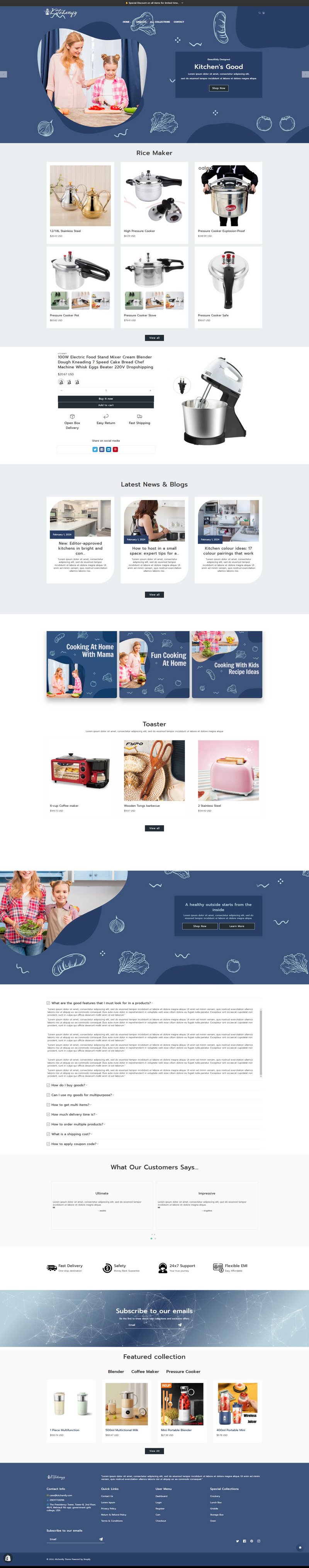 Kitchenify - Kitchen 的 Shopify 2.0 主题