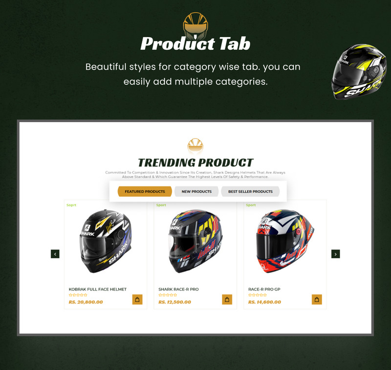 Heleman - 超级头盔 Shopify 2.0 高级主题 #282760