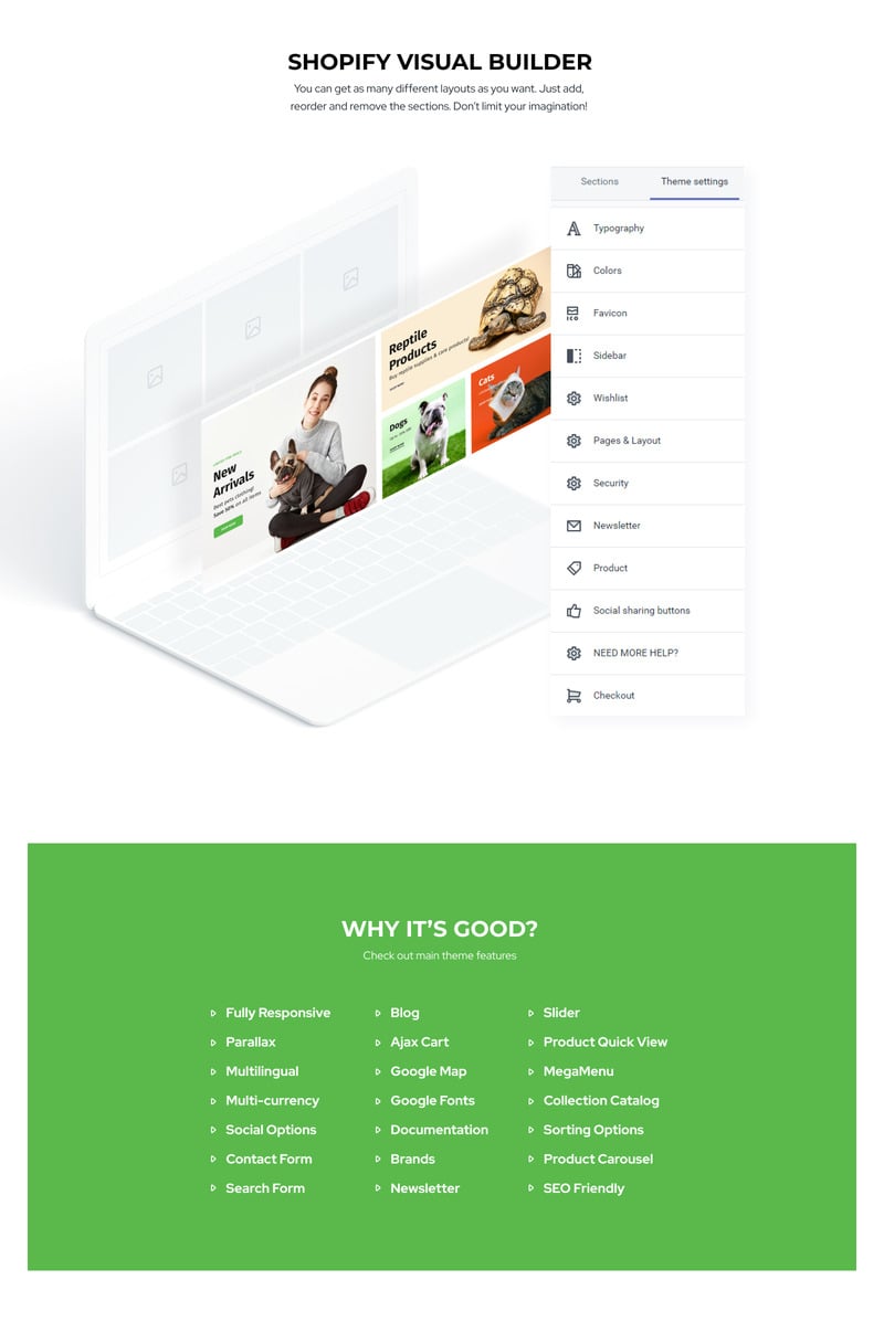 Multifly响应式宠物店Shopify主题 #173217