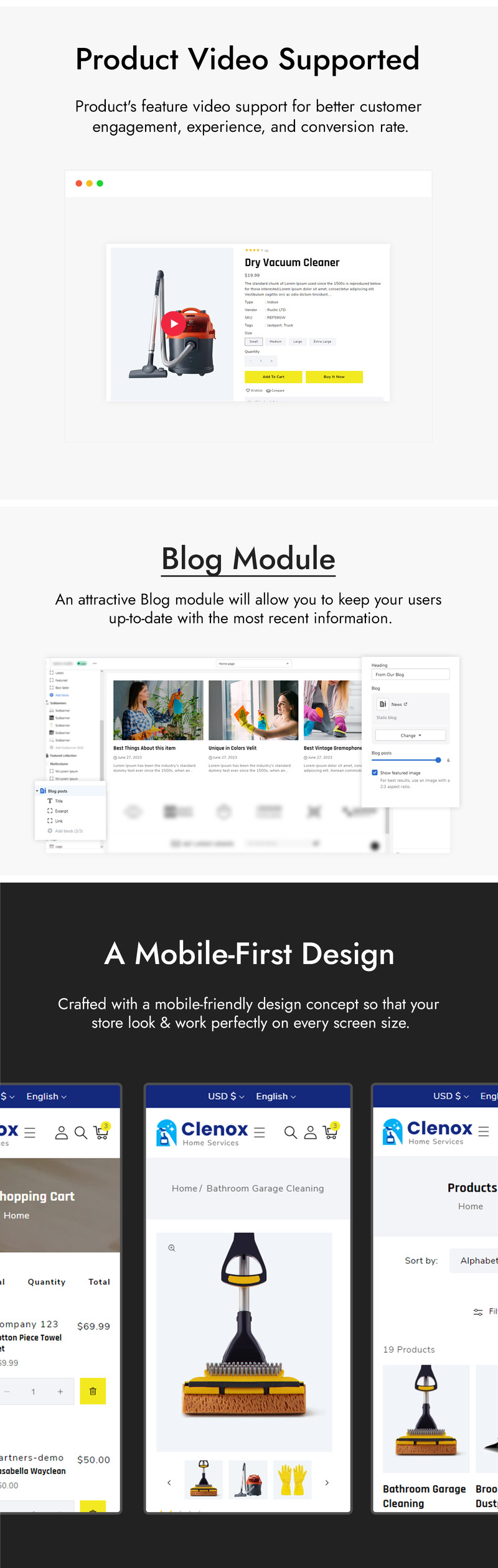 Clenox - 家庭维修和清洁服务 Shopify 主题 #341422
