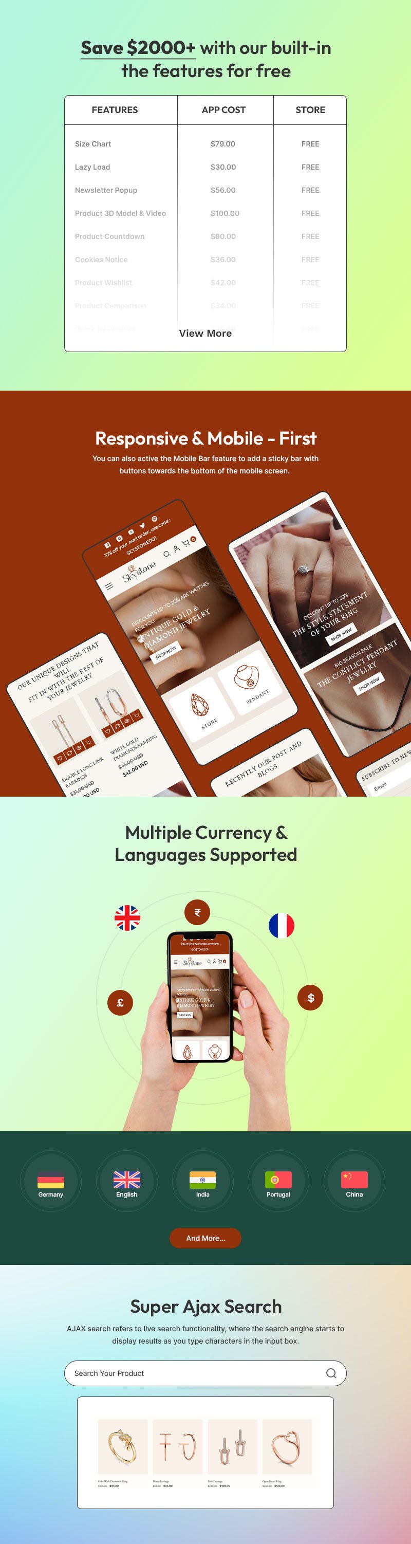 Skystone - 现代珠宝店 Shopify 2.0 响应式主题 #388652