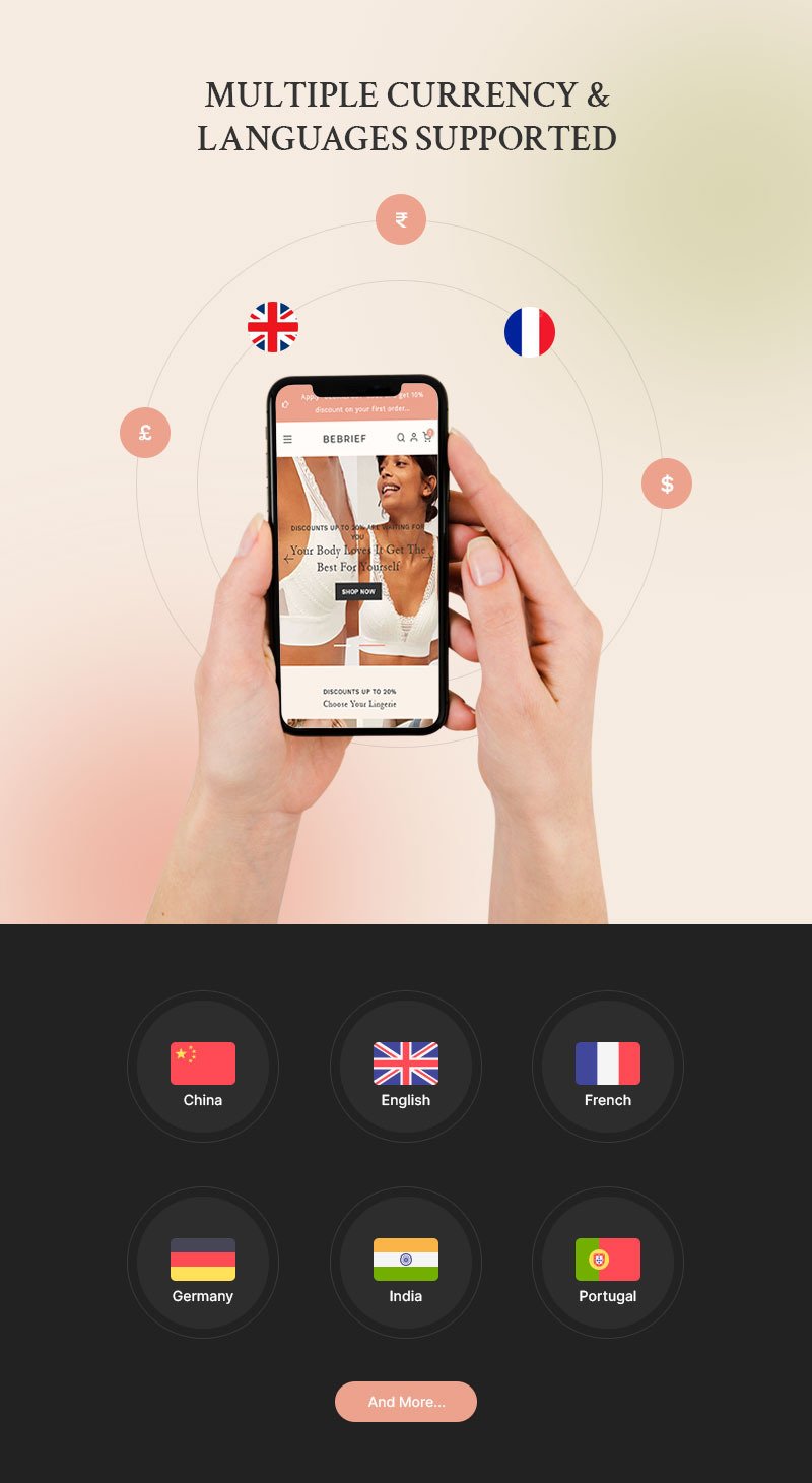 Bebrief - 内衣和比基尼、内衣时尚店多用途 Shopify 2.0 响应式主题