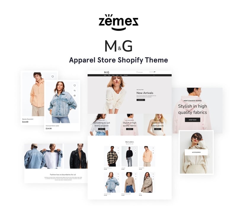M & G - 服装响应式简洁设计 Shopify 主题 #57943