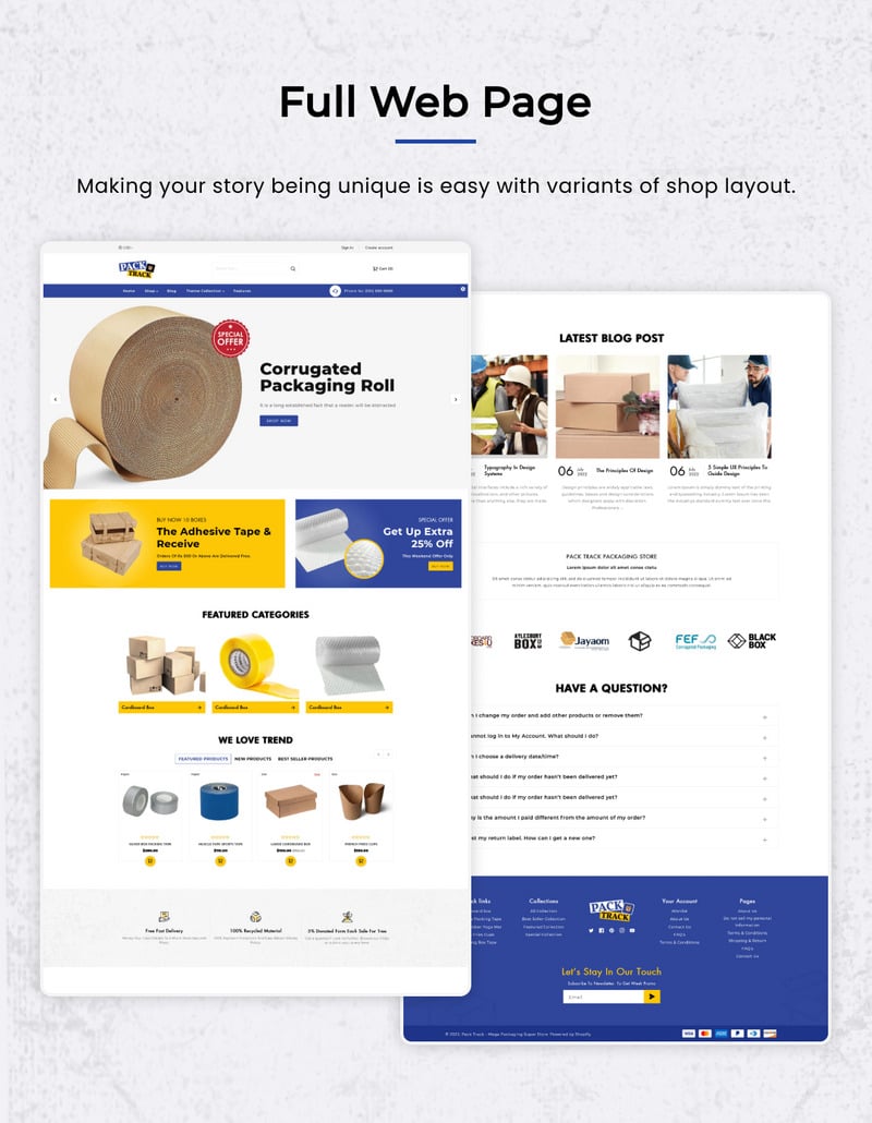 Pack Track - Mega Packaging Shopify 2.0 模板
