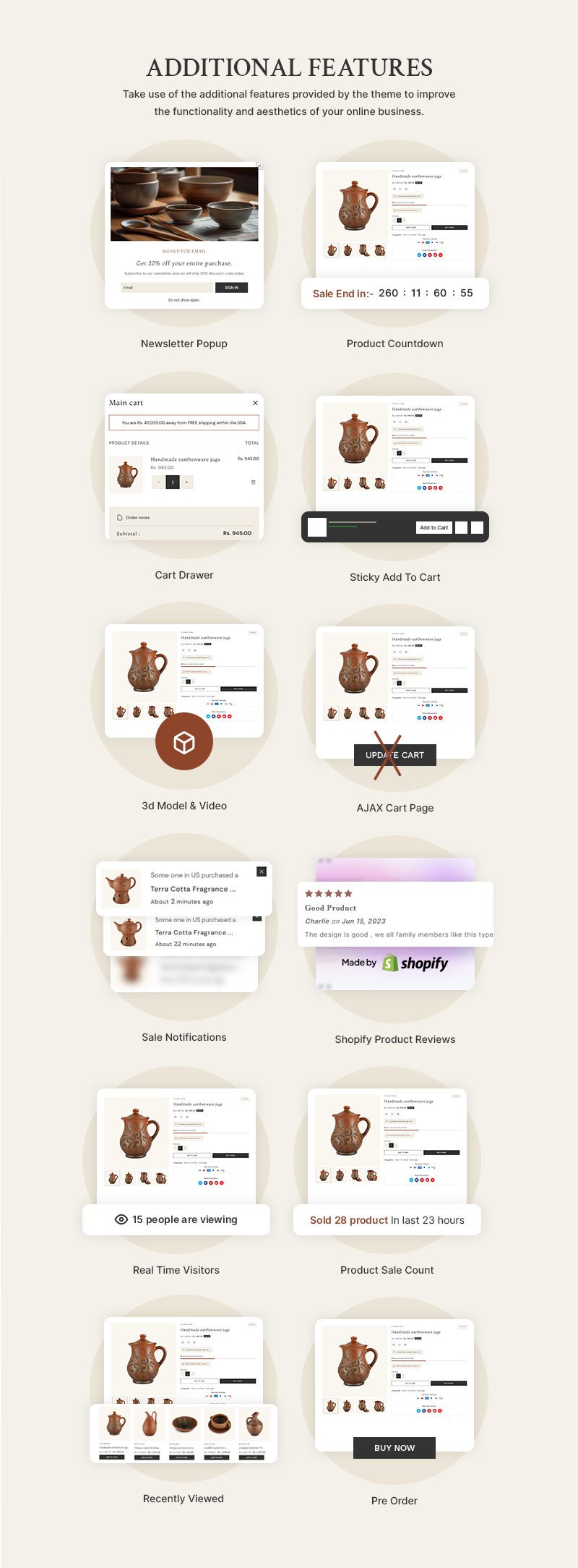 Potteric - 手工陶瓷和家居装饰多功能 Shopify 2.0 响应式主题