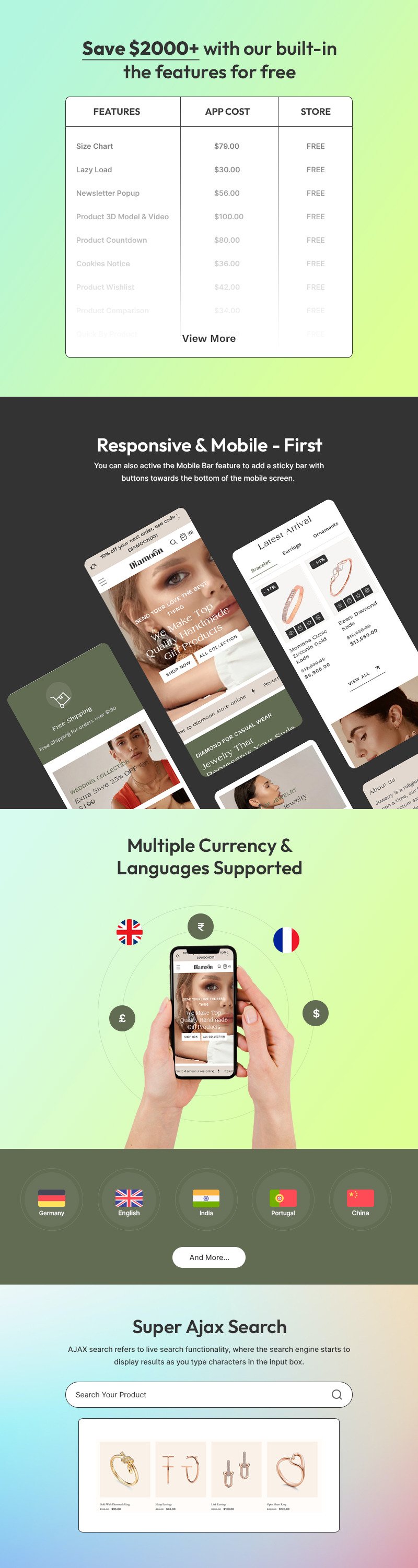 Diamoon-现代珠宝店 Shopify 2.0 响应式主题 #409666