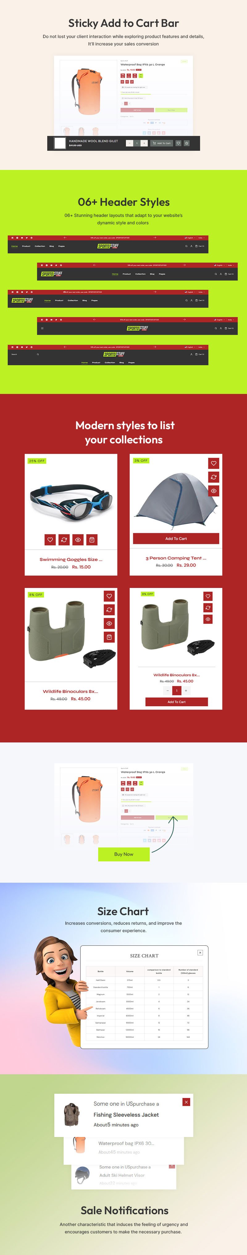 Sporto Stuff - 运动时尚和健身配件多用途 Shopify 2.0 响应式主题