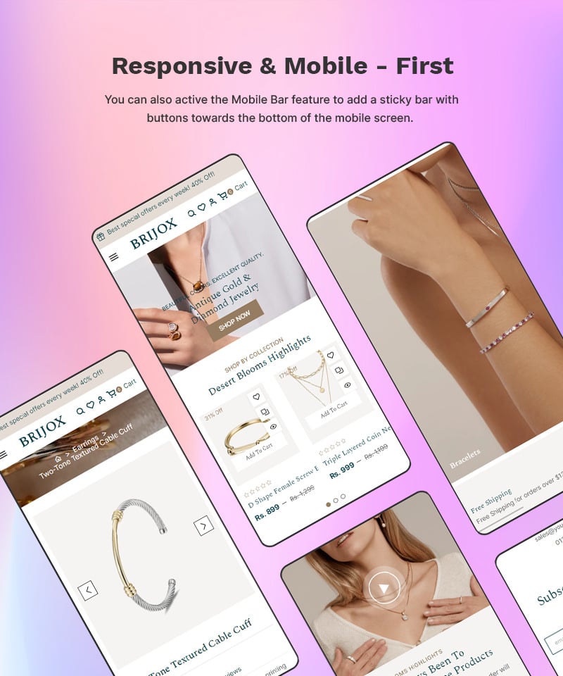 Brijox - 奢华珠宝和仿制品商店 Shopify 2.0 多功能响应式主题