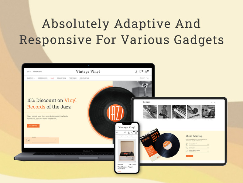 Vintage Vinyl - 音乐和唱片、曲目、歌曲、剪辑 Shopify 2.0 商店