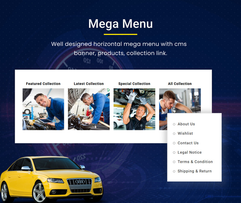 Automodif - Mega Parts Shopify 2.0 响应式主题。