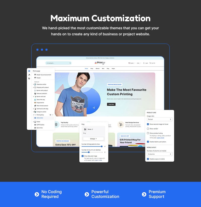 Printgo - T 恤打印时尚商店多用途 Shopify 2.0 响应式主题