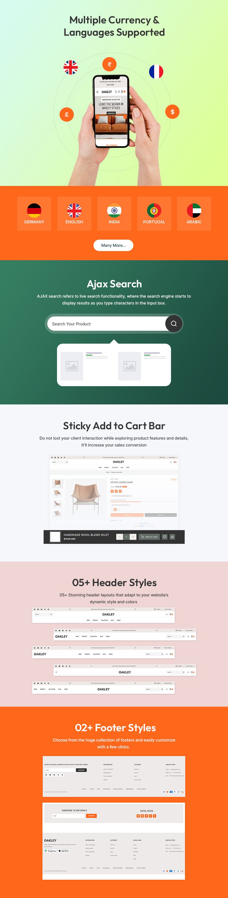 Oakley - 家居家具和室内装饰店多用途 Shopify 2.0 响应式主题