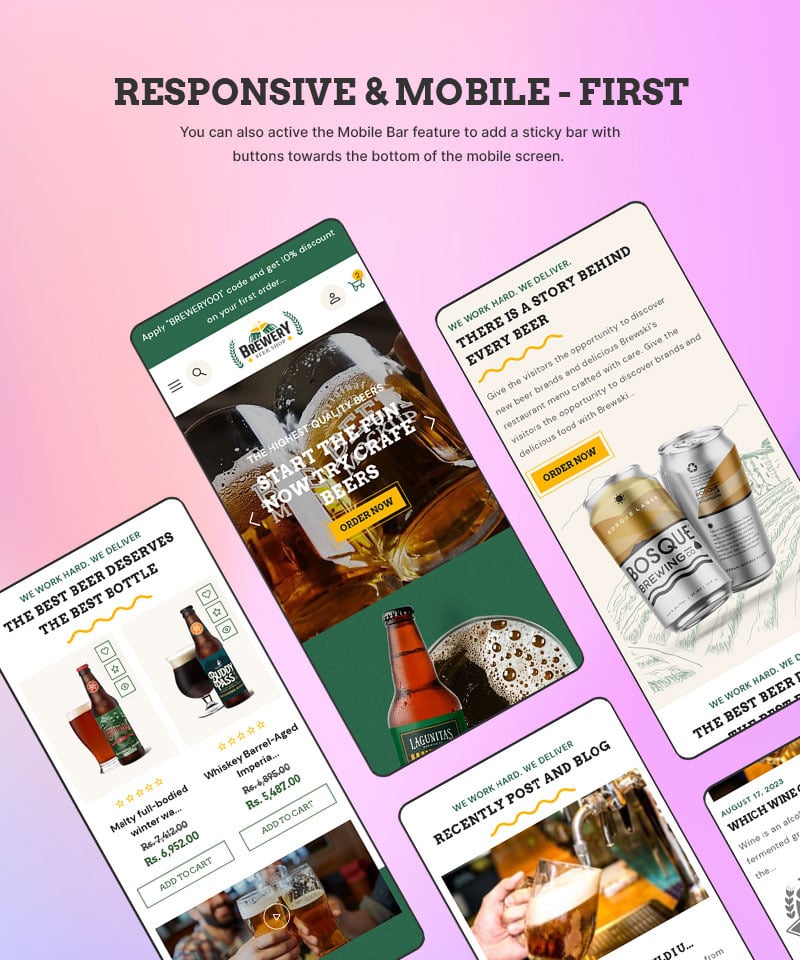 啤酒厂 - 酒精、啤酒和葡萄酒商店多功能 Shopify 2.0 响应式主题