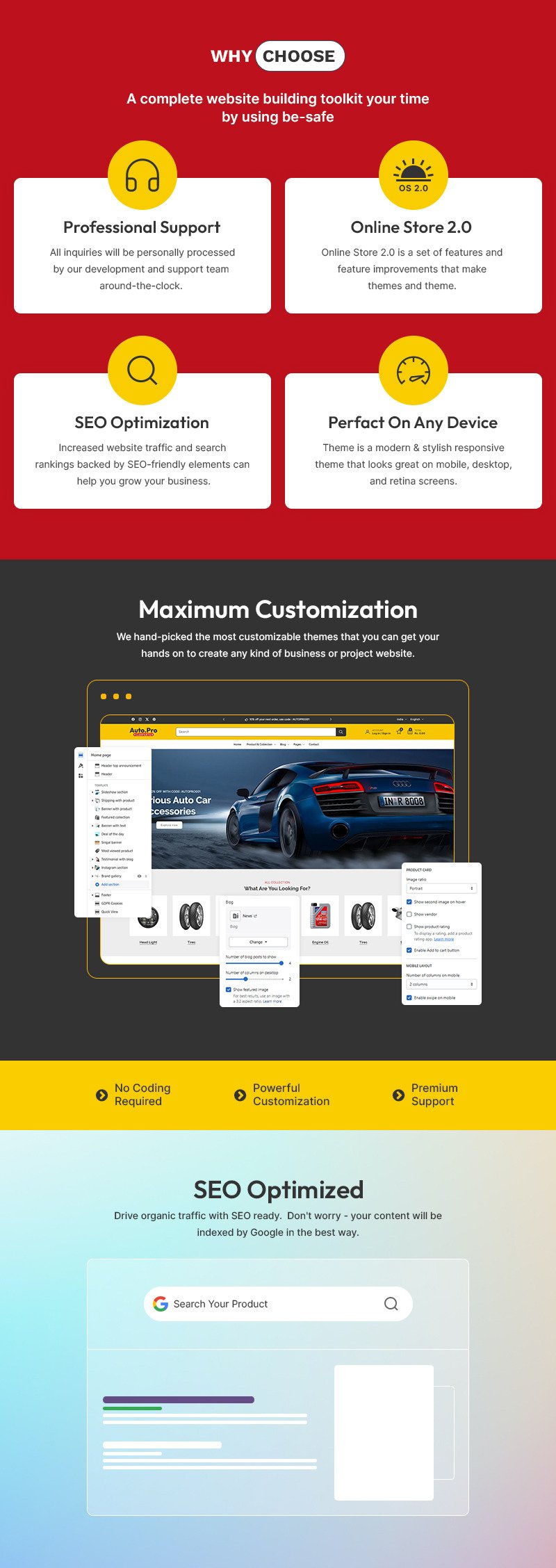 Autopro - 汽车及备件工具多用途 Shopify 2.0 响应式主题