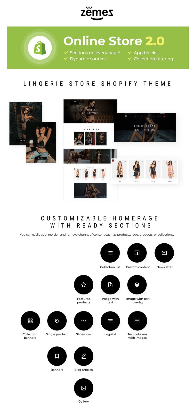 Under + Wear-内衣店Shopify主题 #85219