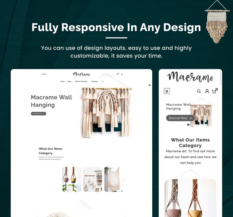 Mackrame - 工艺和艺术 Shopify 2.0 响应式超级商店