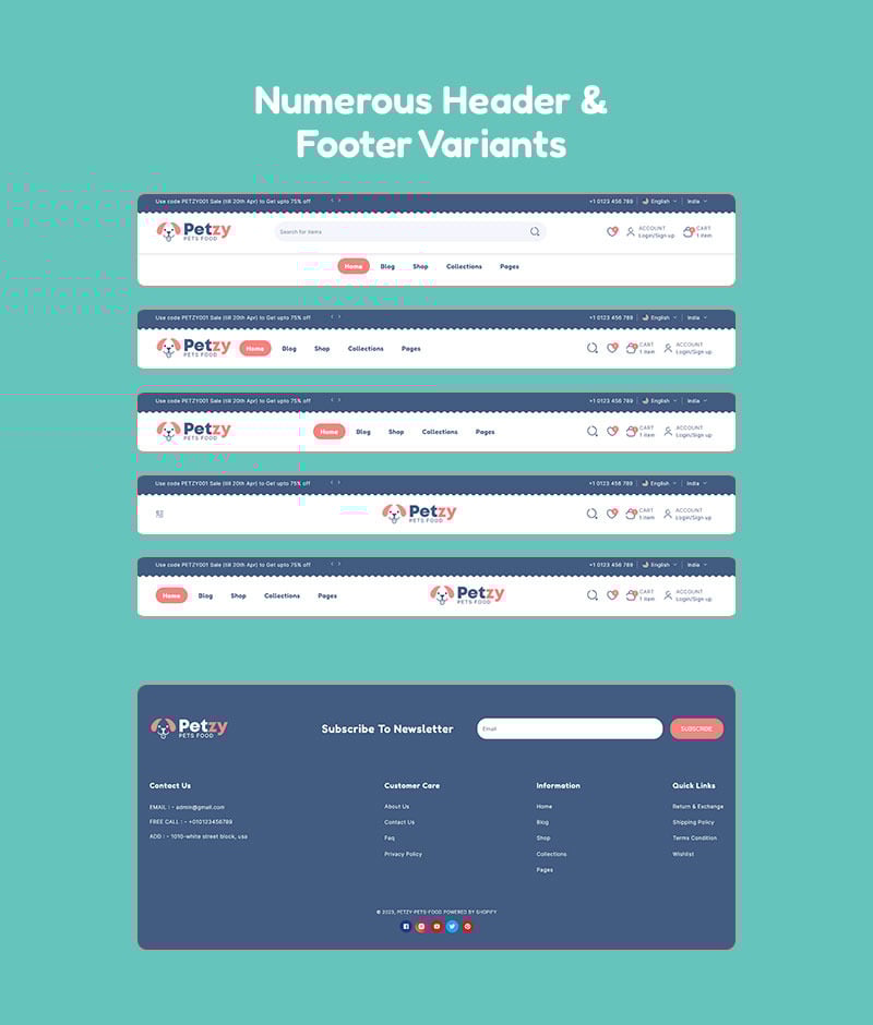 Petzy - 宠物食品和宠物商店多用途 Shopify 2.0 响应式主题
