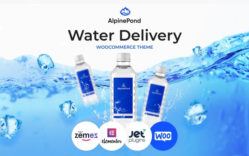 AlpinePond - WordPress 瓶装水网站模板 #220581