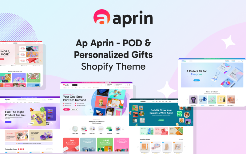 Ap Aprin - POD 和个性化礼品 Shopify 主题 #436266