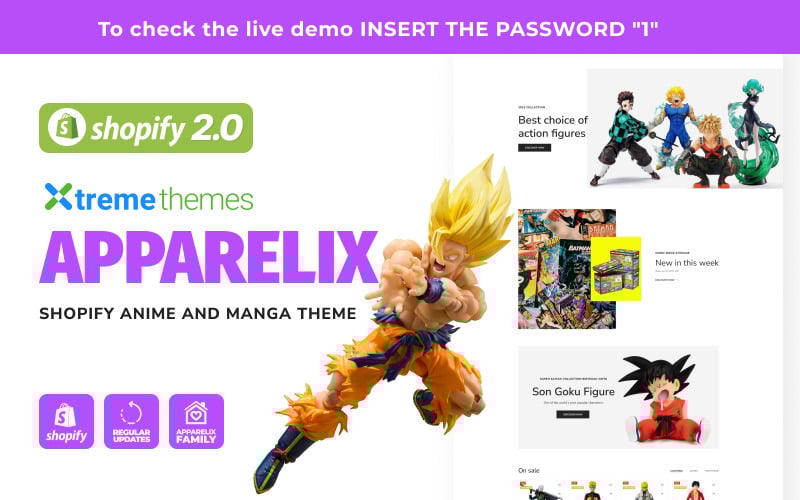 Apparelix - 动漫和漫画商店 Shopify 主题 #361780