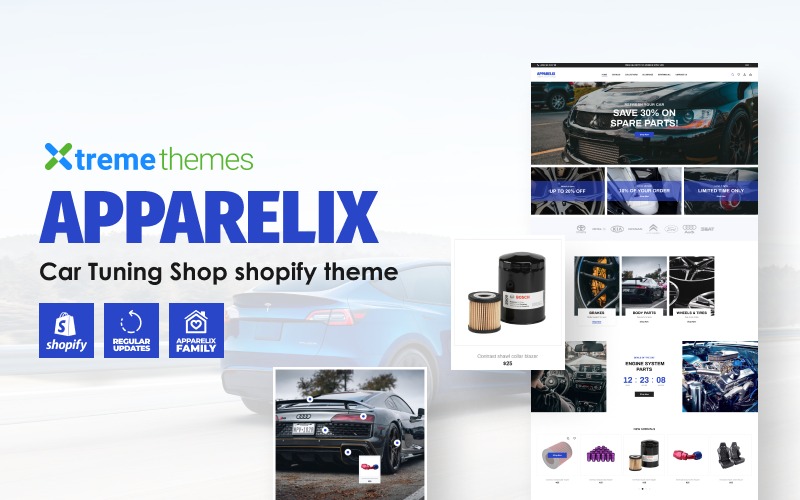 Apparelix 汽车改装店 Shopify 主题 #217342