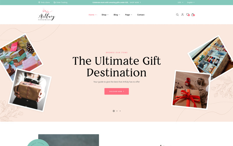 Artfusy – 手工制作和工艺品商店 Shopify 主题 #348070