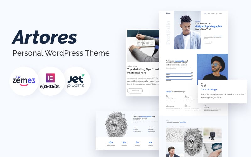 Artores-个人WordPress Elementor主题 #72031