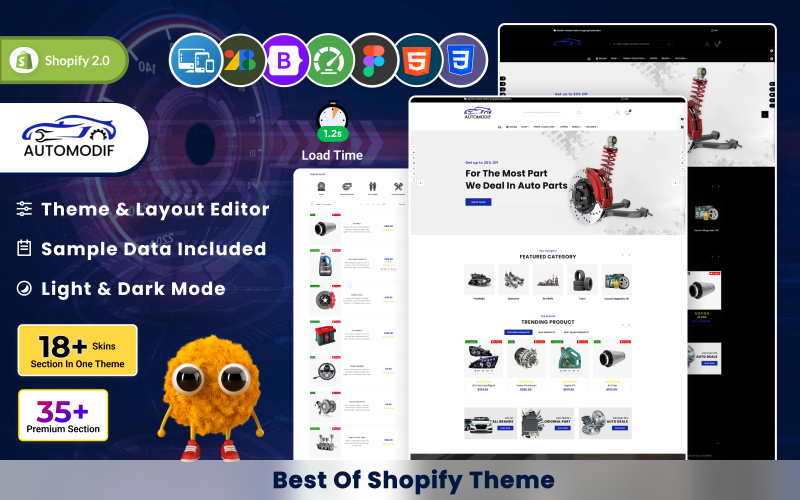 Automodif - Mega Parts Shopify 2.0 响应式主题。