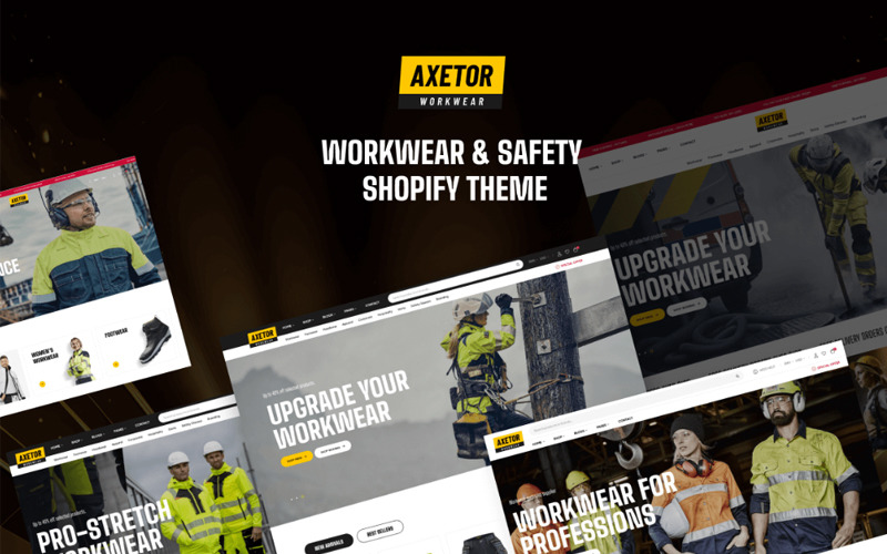 Axetor-工作服安全 Shopify 主题 #414125