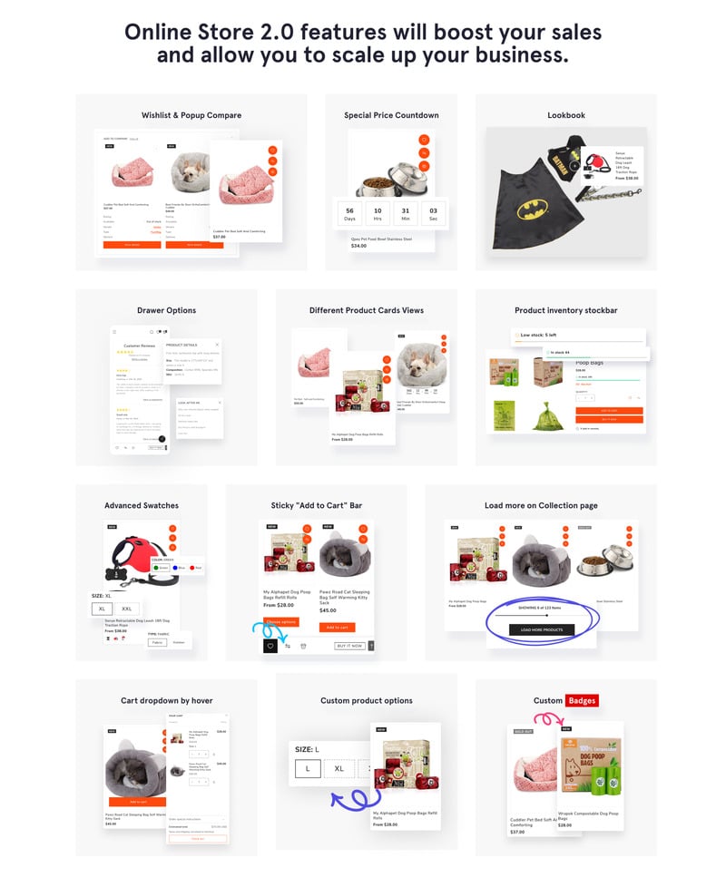 动物和宠物店响应式在线商店 2.0 Shopify 主题 #54004