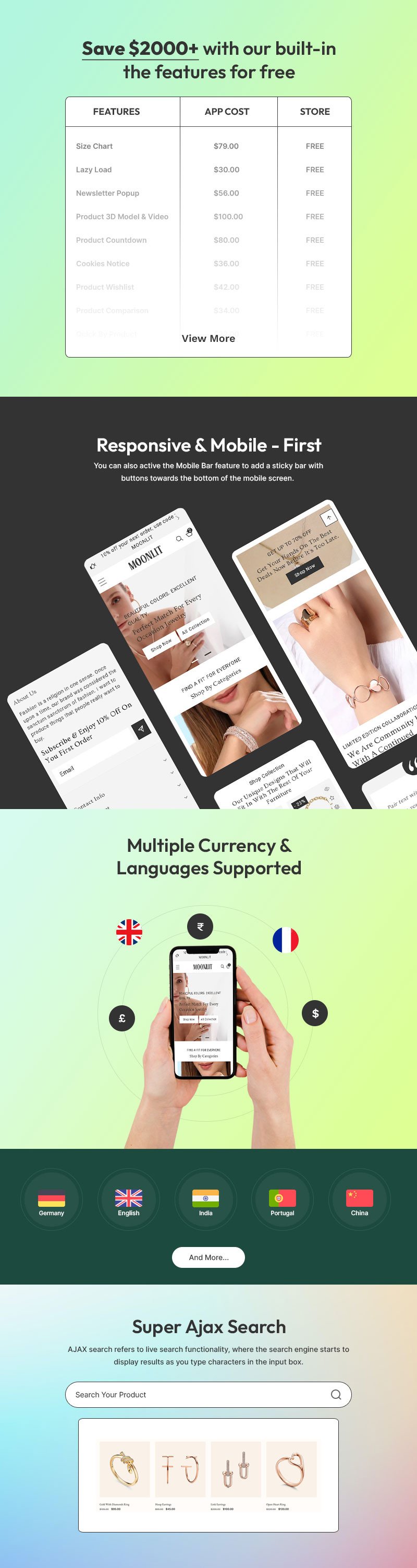 Moonlit - 现代珠宝店 Shopify 2.0 响应式主题 #405871