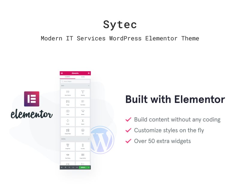 Sytec - 现代 IT 服务登陆 WordPress Elementor 主题