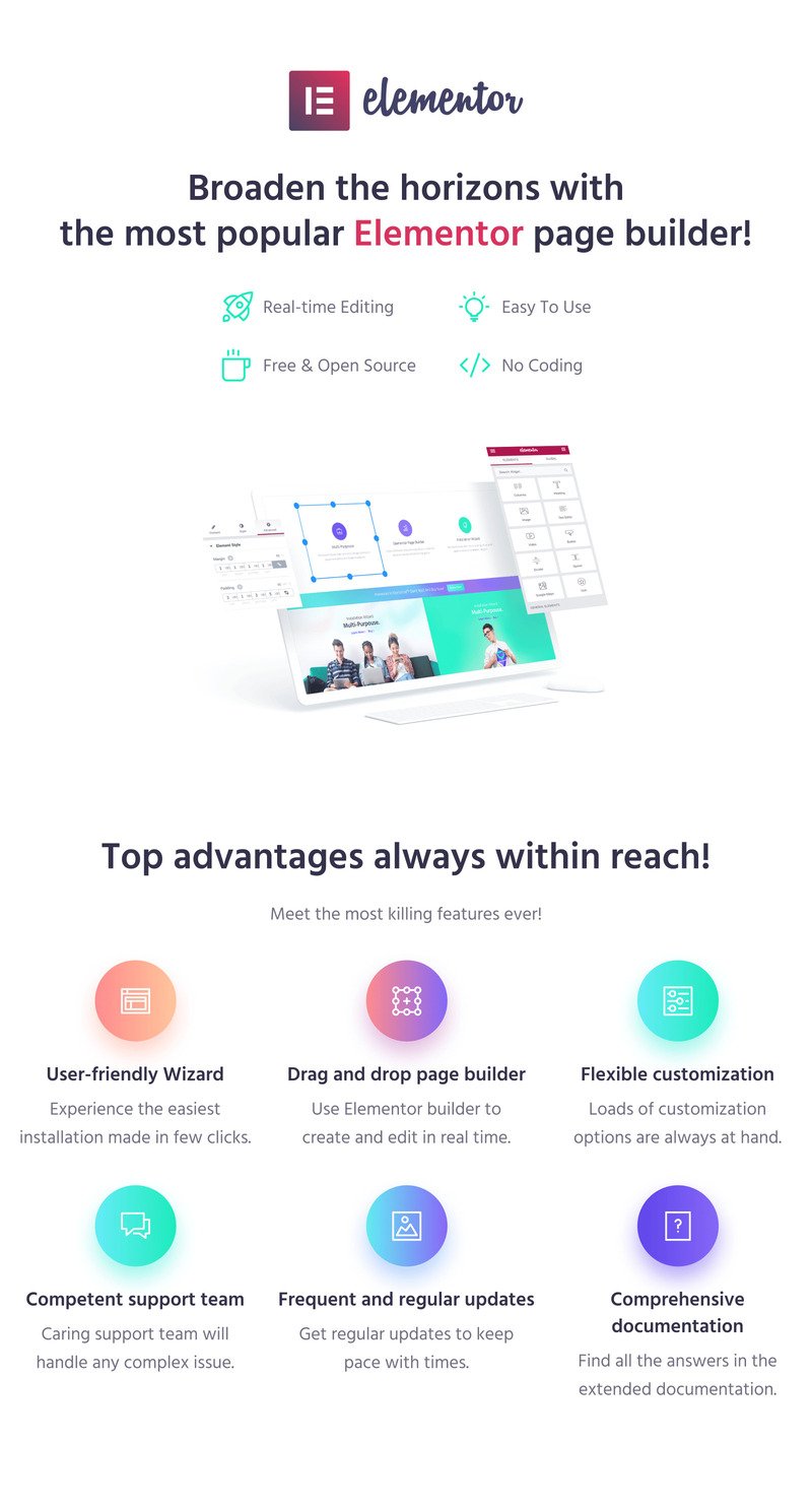 Monstroid2 - 多用途模块化 WordPress Elementor 主题