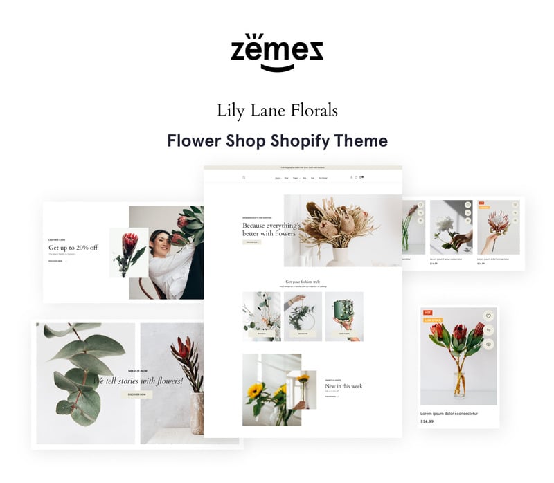 The Florist - 花店在线商店 2.0 Shopify 主题 #67531
