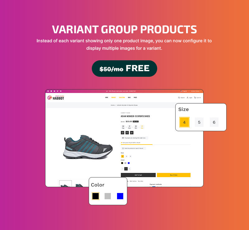 Habbot - 跑步运动和鞋类鞋店多用途 Shopify 2.0 响应式主题