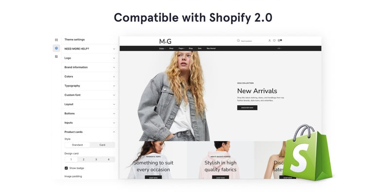M & G - 服装响应式简洁设计 Shopify 主题 #57943