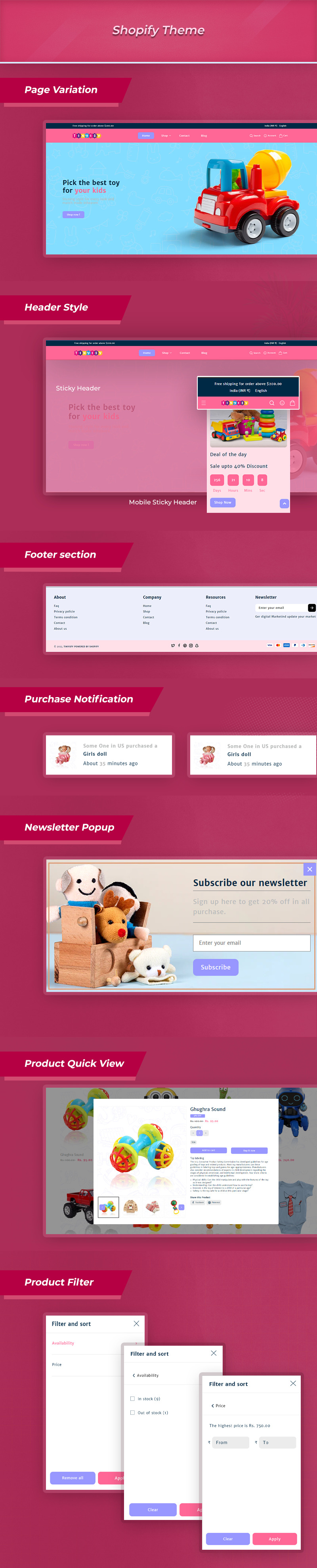 Tinyisfy - Multipurpose Premium Kids toy shop E-commerce Shopify 2.0 主题