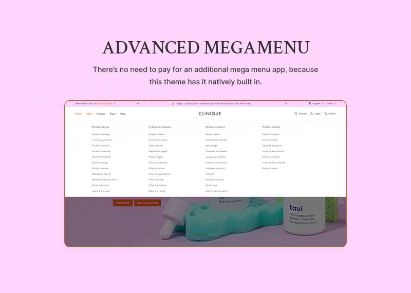 倩碧 - 美容、化妆品和护肤品商店多用途 Shopify 2.0 响应式主题