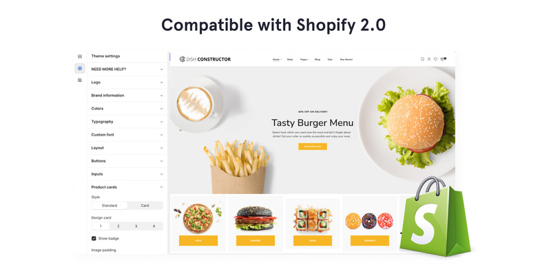 Dish Constructor - 食品和餐厅响应式在线商店 2.0 Shopify 主题