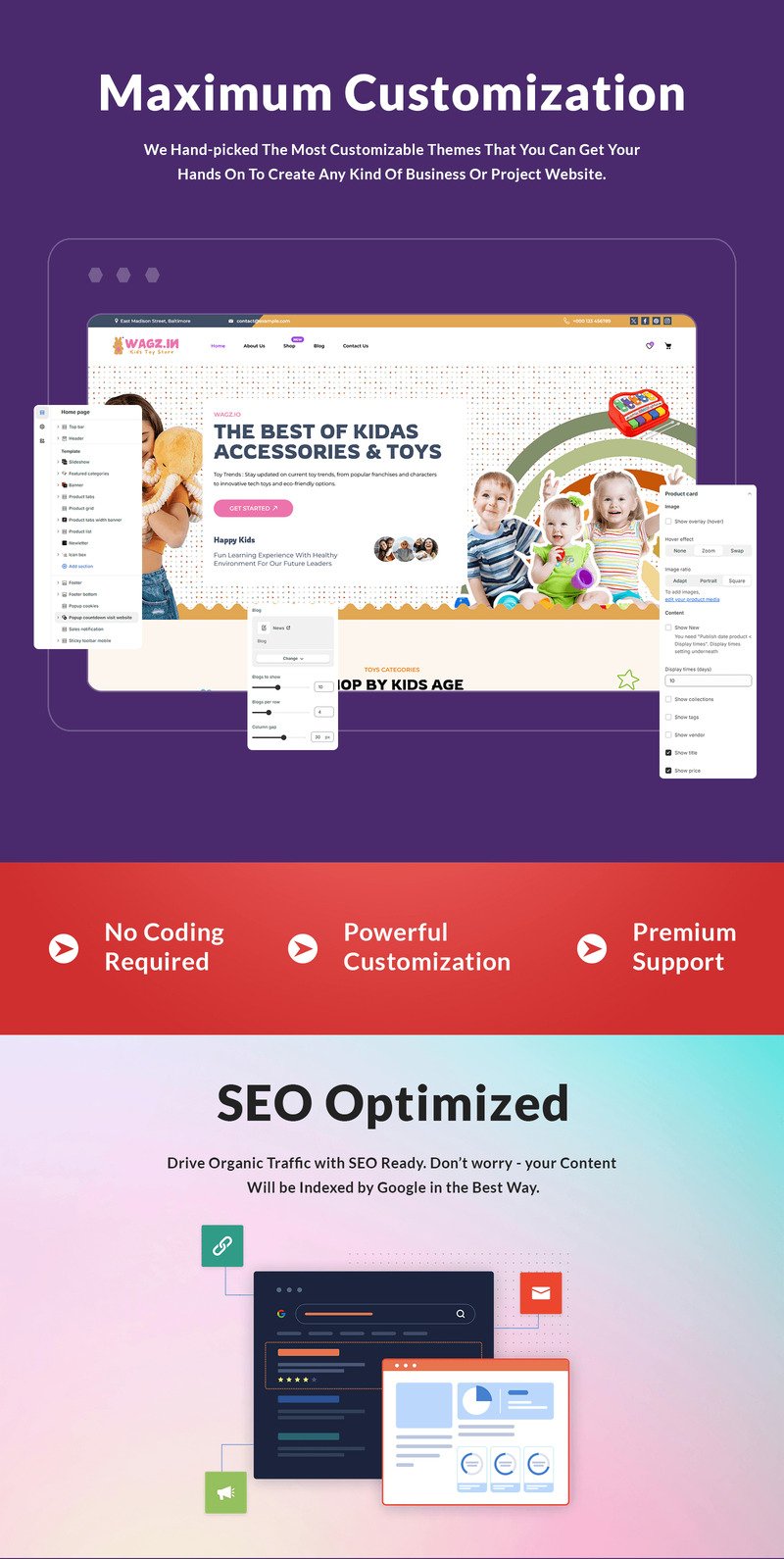 Wagz.io - 儿童玩具和服装店 Shopify 主题 #436110