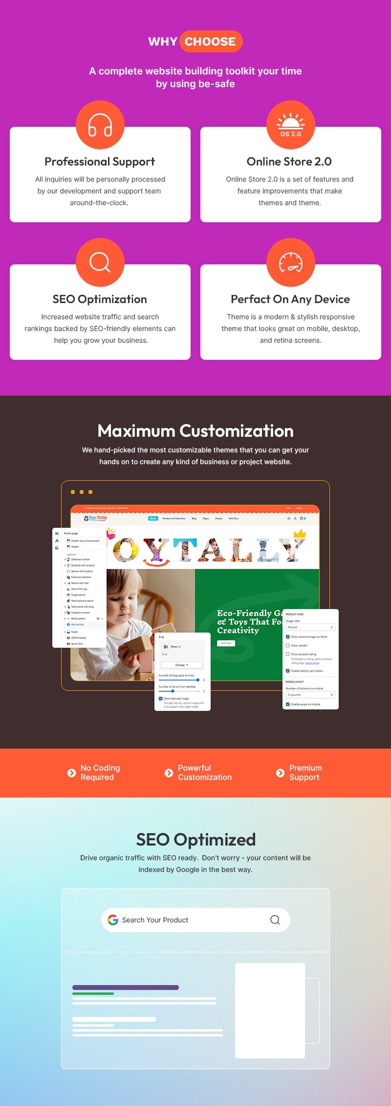 Toytally - 儿童玩具和婴儿时装店多用途 Shopify 2.0 响应式主题