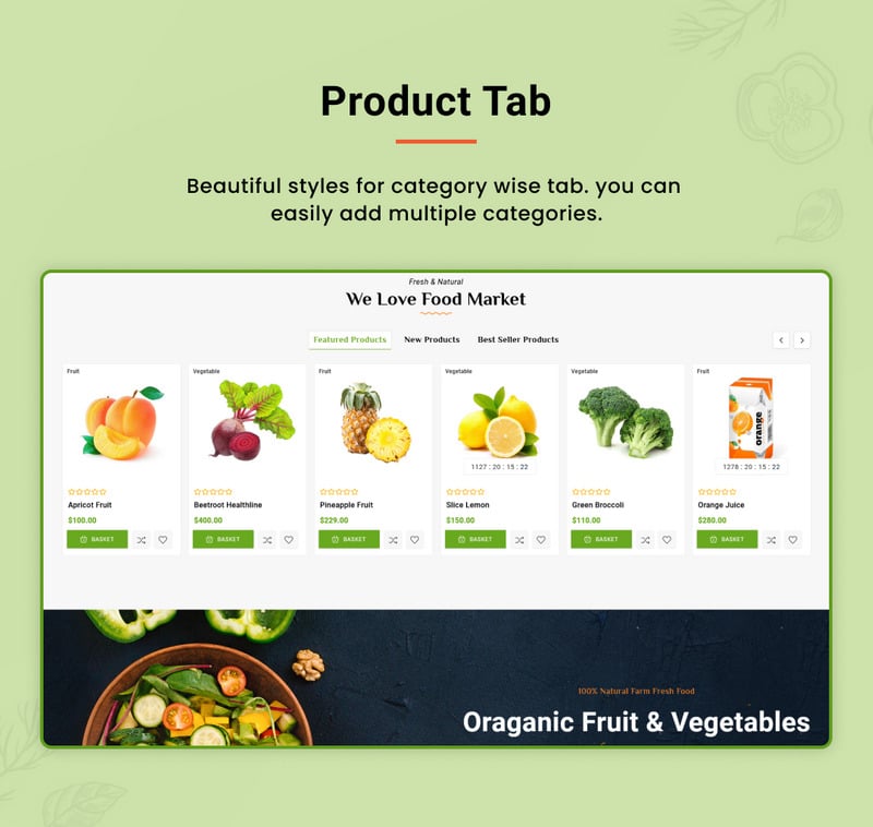 Organic Mega Food and Fresh Grocery Shopify 2.0 响应式模板