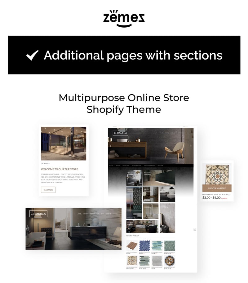 Ceramica - Tile Stone 响应式电子商务 Shopify 主题