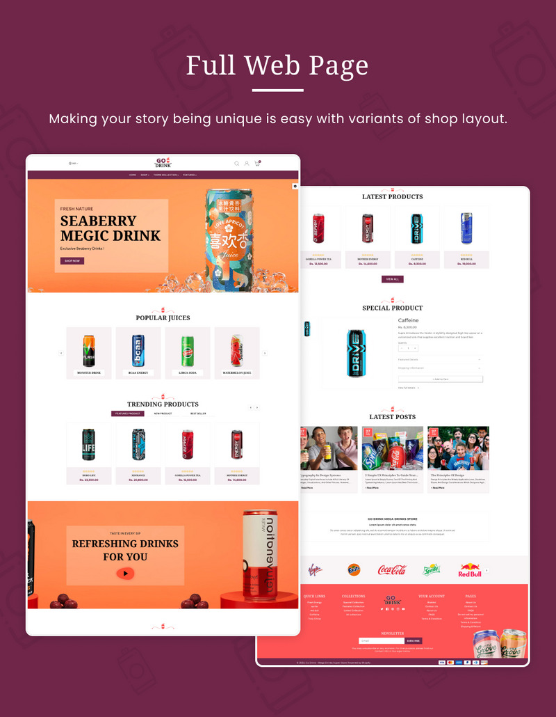 Go Drink - Mega Drinks Shopify 2.0 响应式主题